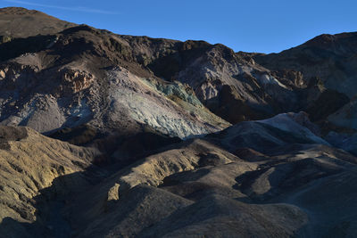 Scenic view of mountains against clear sky