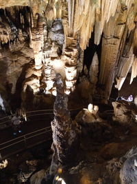 Rock formations in cave