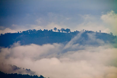 Low angle view of clouds against blue sky