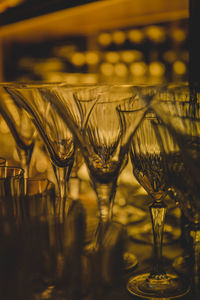 Close-up of wine in glass on table