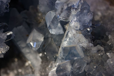 Close-up of ice crystals