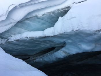 Full frame shot of frozen landscape