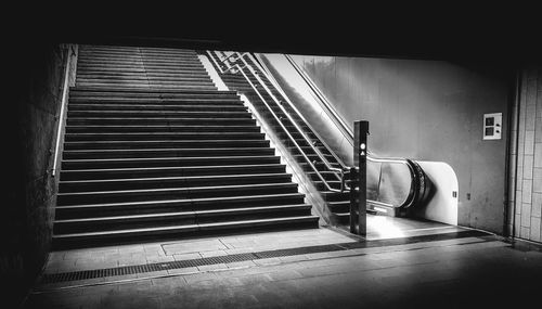 Empty staircase in building