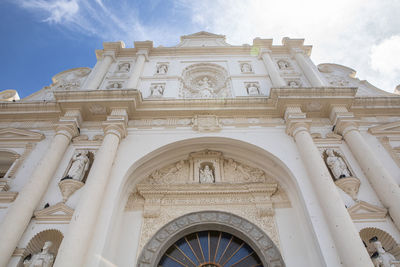 Low angle view of historical building against sky