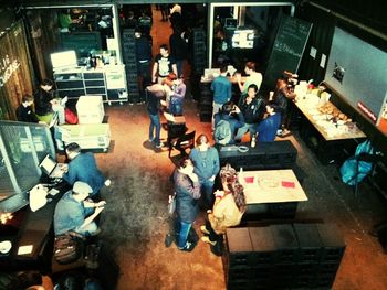 high angle view
