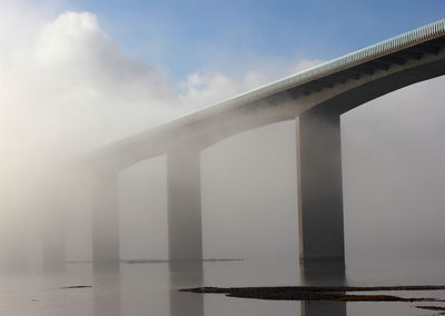 Low angle view of bridge against sky