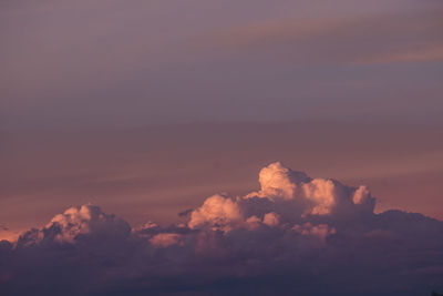 Low angle view of dramatic sky during sunset