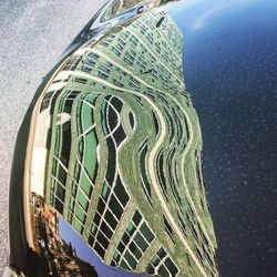 Low angle view of modern building against sky