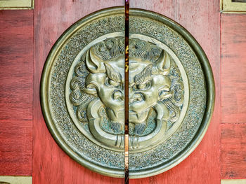 Close-up of closed door