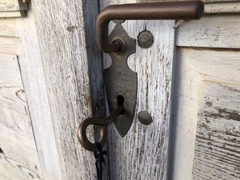 Close-up of door knocker