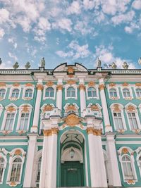 Low angle view of historical building against sky