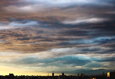 City at sunset