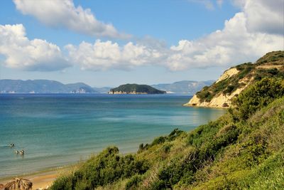 Scenic view of sea against sky