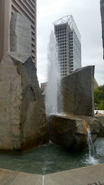 View of waves splashing in water