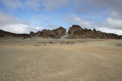 Scenic view of desert against sky