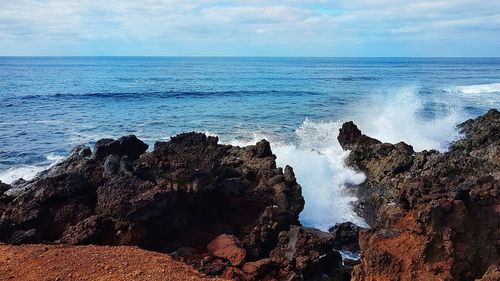 Scenic view of sea against sky