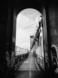 View of narrow alley