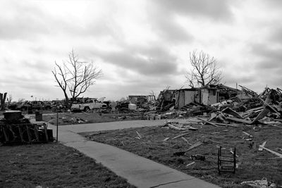 View of landscape against cloudy sky