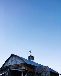 Low angle view of house against clear sky