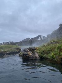 Scenic view of mountain against sky