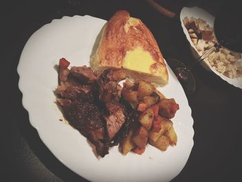 Close-up of dessert in plate