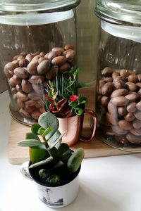 Fruits and vegetables on table