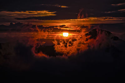 Scenic view of landscape against sky during sunset