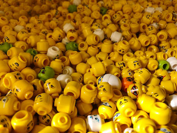 Full frame shot of yellow toys