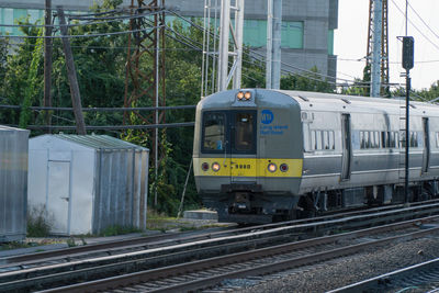 Train on railroad station platform