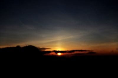 Silhouette of landscape at sunset