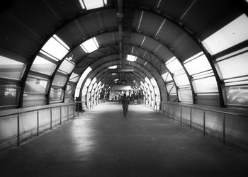 Interior of subway tunnel
