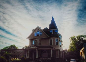 Low angle view of building against sky