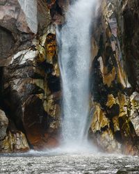 Scenic view of waterfall