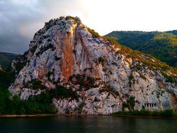 Scenic view of rocky mountains against sky