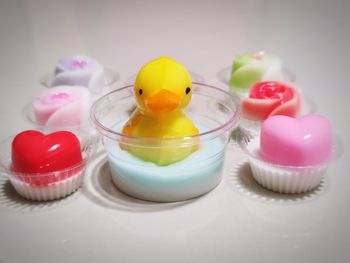 Close-up of multi colored cake