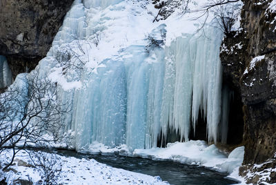 Scenic view of waterfall