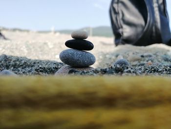 Close-up of stones on rock