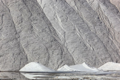 Scenic view of mountains during winter