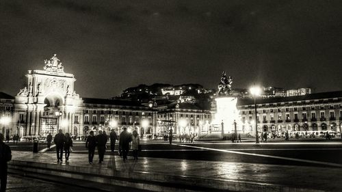 City street at night