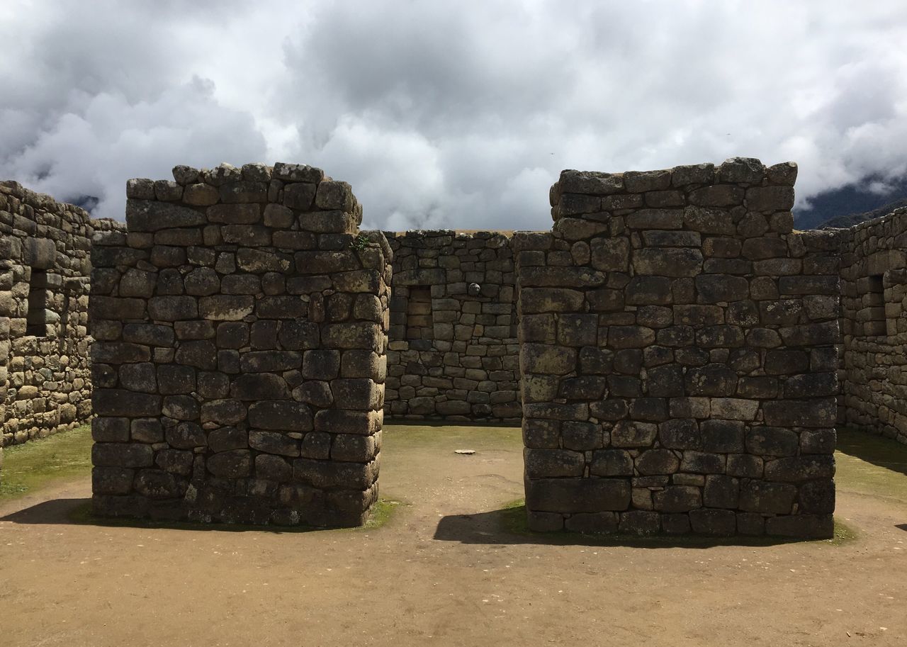 STACK OF STONE AGAINST SKY