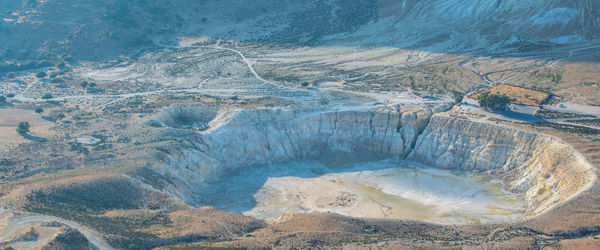 High angle view of volcanic landscape