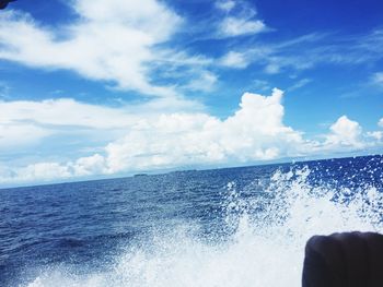 View of calm blue sea against the sky