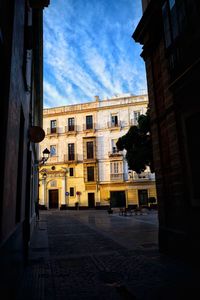Street amidst buildings in town