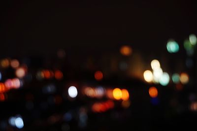 Defocused image of illuminated lights