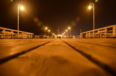 Surface level of illuminated street light