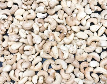 Full frame shot of cashew nuts for sale at market