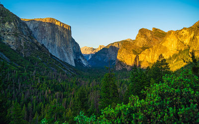 Colorful sunset at the tunnel view viewpoint.