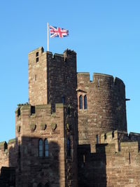 Low angle view of fort