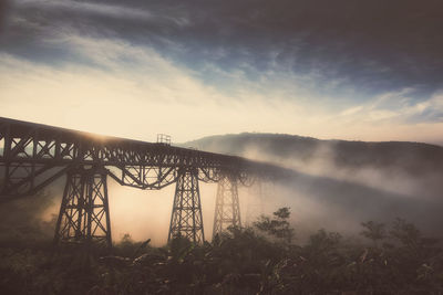 View of bridge against sky during sunset