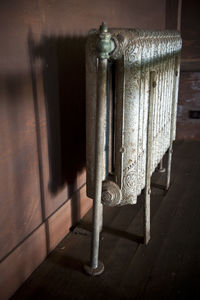 Old radiator in building